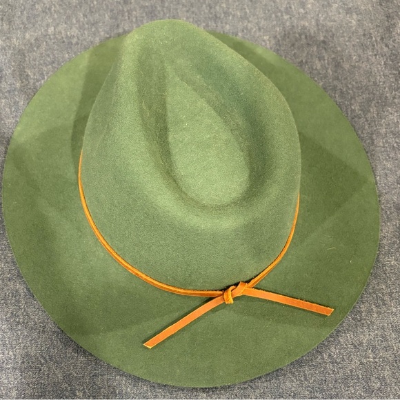 Brixton Wesley Fedora wool hat leather band miss green sz S unisex main image 4